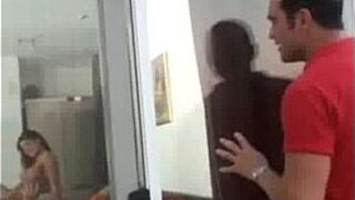 Cheating Housewife with hubbys best friend as he secretly sees - Hardcore sex video porn video